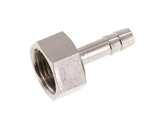 G 3/8'' x 6mm Nickel plated Brass Hose barb 16 Bar [2 Pieces]