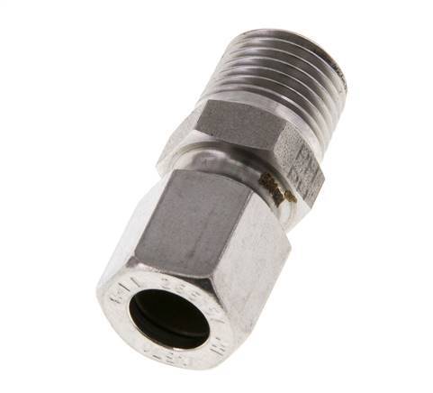 R 1/4'' Macho x 8LL Anillo de corte recto de acero inoxidable 100 Bar DIN 2353