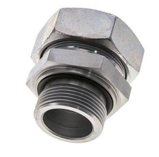 G 1 1/4'' Male x 42L Zinc plated Steel Straight Cutting Ring with FKM Seal 160 Bar DIN 2353