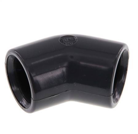 PVC 45deg Elbow Fitting Socket 16x23mm [5 Pieces]