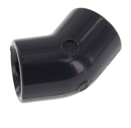 PVC 45deg Elbow Fitting Socket 16x23mm [5 Pieces]