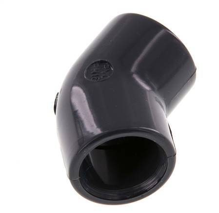 PVC 45deg Elbow Fitting Socket 16x23mm [5 Pieces]