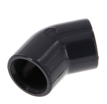 PVC 45deg Elbow Fitting Socket 16x23mm [5 Pieces]