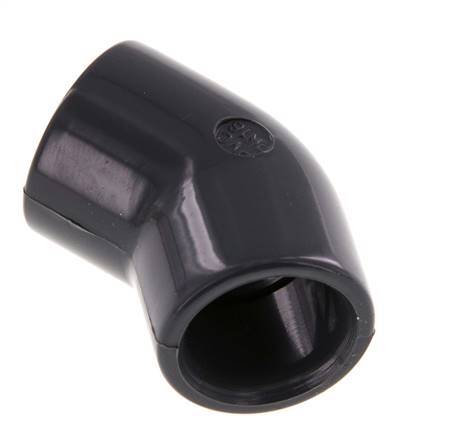 PVC 45deg Elbow Fitting Socket 16x23mm [5 Pieces]