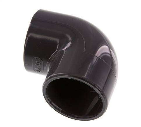 PVC 90deg Elbow Fitting Socket 50x60mm [2 Pieces]