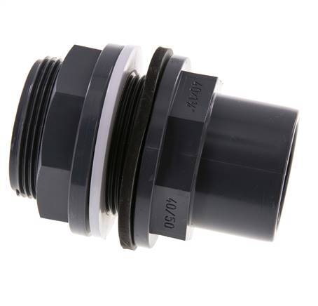 PVC Bulkhead Fitting Socket 40x50mm