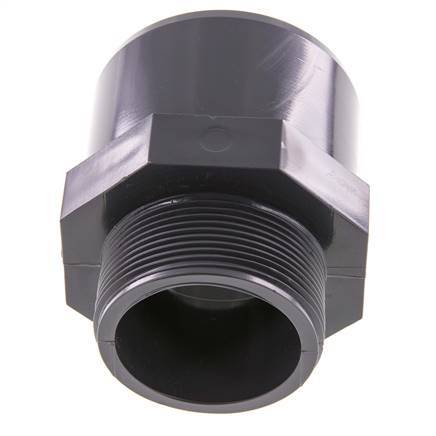 PVC Fitting Female Socket 63x75mm x Male G 2'' [2 Pieces]