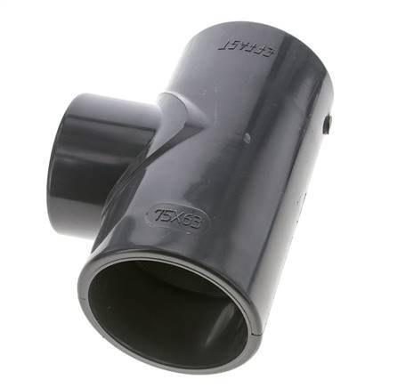 PVC Reducing Tee Fitting Socket 75 to 63mm