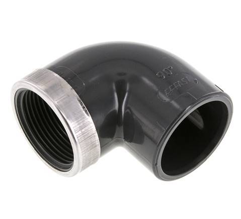 PVC 90deg Elbow Fitting Female Socket 40x51mm x Female Rp 1 1/4''