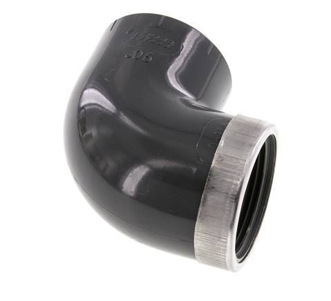 PVC 90deg Elbow Fitting Female Socket 40x51mm x Female Rp 1 1/4''