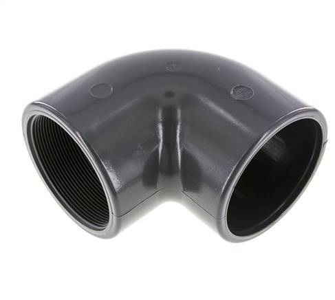 PVC 90deg Elbow Fitting Female Socket 90x106mm x Female Rp 3''