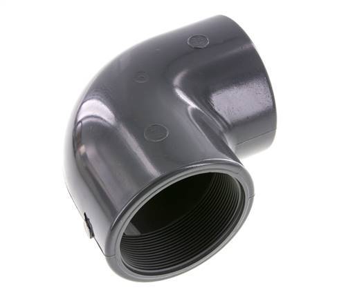 PVC 90deg Elbow Fitting Female Socket 90x106mm x Female Rp 3''