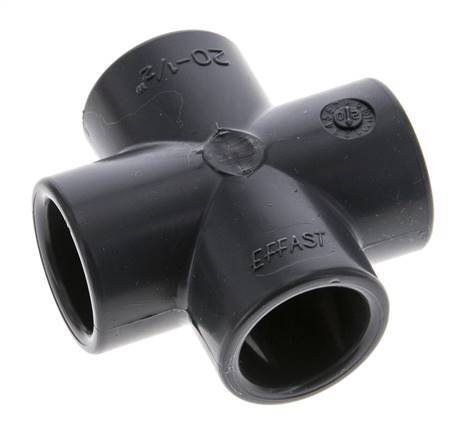 PVC Cross Fitting Socket 20x28mm
