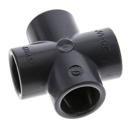 PVC Cross Fitting Socket 20x28mm
