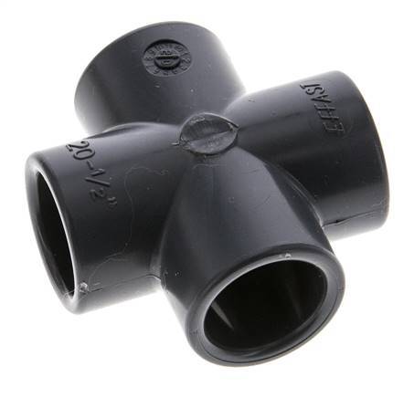 PVC Cross Fitting Socket 20x28mm