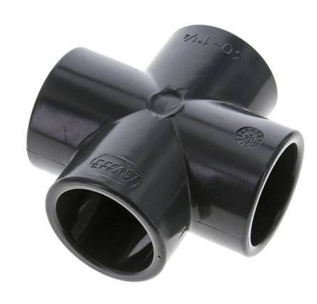 PVC Cross Fitting Socket 40x51mm