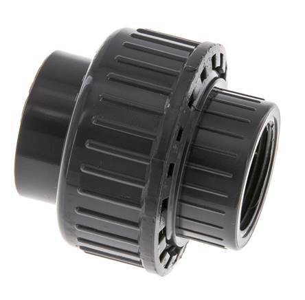 PVC Union Fitting Female Socket 25mm x Female Rp 3/4'' EPDM