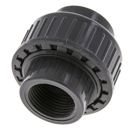 PVC Union Fitting Female Socket 25mm x Female Rp 3/4'' EPDM