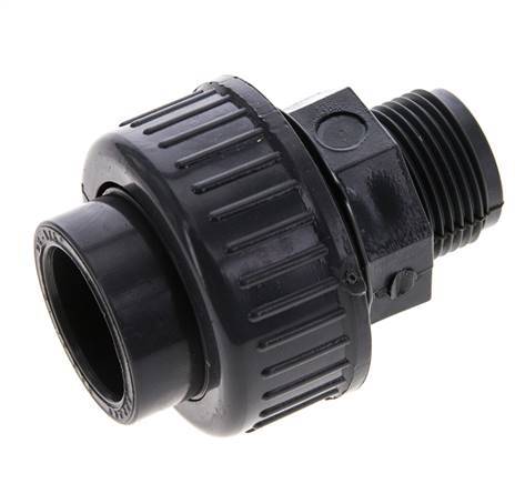 PVC Union Fitting Female Socket 25mm x Male R 3/4'' EPDM