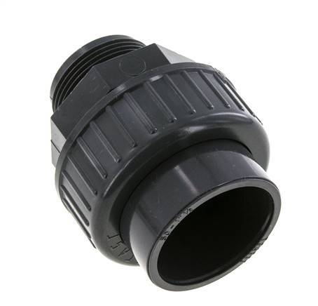 PVC Union Fitting Female Socket 50mm x Male R 1-1/2'' EPDM