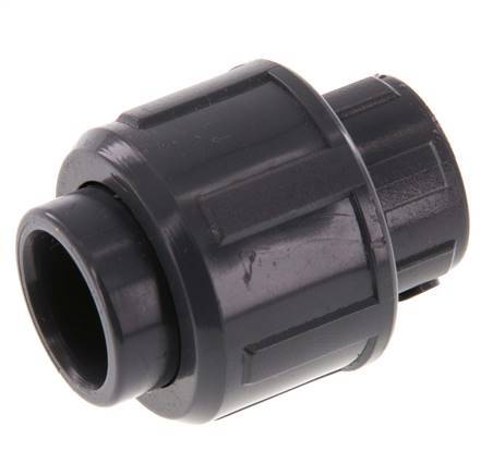 PVC Union Fitting Socket 16x34mm FKM [2 Pieces]