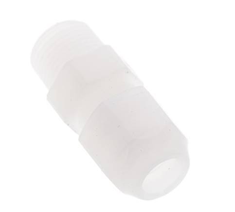 10x12mm & R3/8'' PVDF Straight Hose Fitting with Male Threads 10bar/145psi