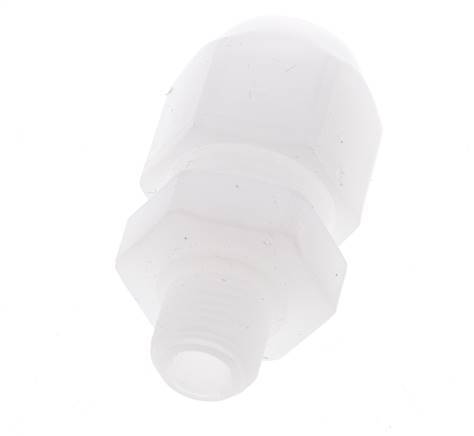 6x8mm & G3/8'' PVDF Straight Hose Fitting with Male Threads 10bar/145psi