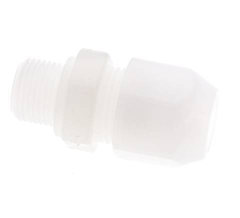 12x14mm & G3/8'' PVDF Straight Hose Fitting with Male Threads 10bar/145psi