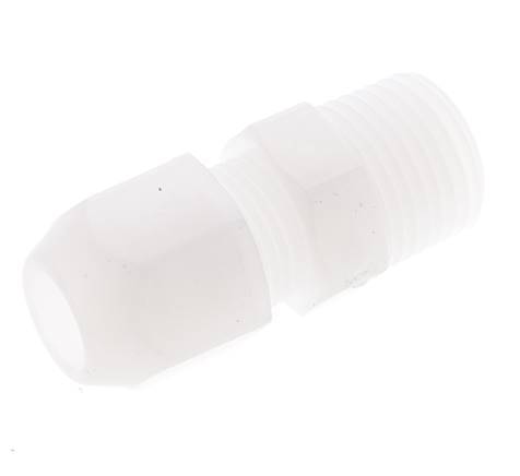 6x8mm & R1/4'' PP Elbow Hose Fitting with Male Threads 10bar/145psi [2 Pieces]