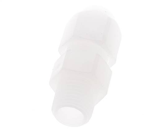 6x8mm & R1/8'' PP Elbow Hose Fitting with Male Threads 10bar/145psi [2 Pieces]
