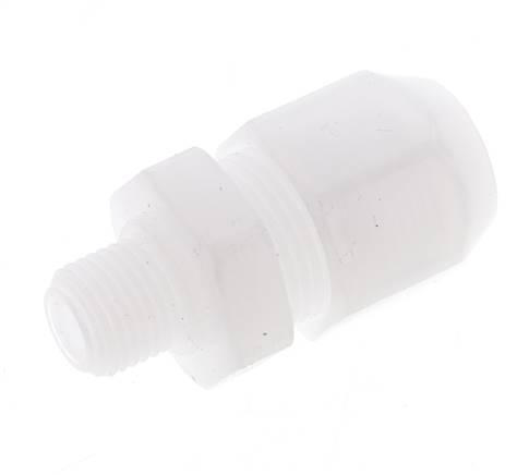 10x12mm & G3/8'' PP Straight Hose Fitting with Male Threads 10bar/145psi