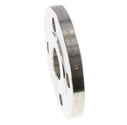 Threaded Flange DN65-PN16 Rp 2-1/2'' Stainless Steel 1.4571 DIN 2566