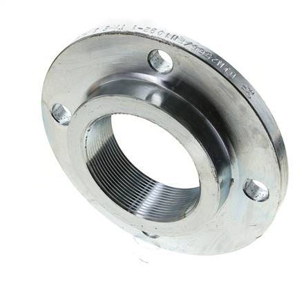 Threaded Flange DN80-PN6 Rp 3'' Zinc-Plated Steel DIN 2565 And EN 1092-1 (Type 13)