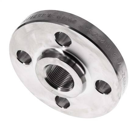 Threaded Flange DN20-PN40 Rp 3/4'' Stainless Steel 1.4571 DIN 2567 And EN 1092-1 (Type 13)