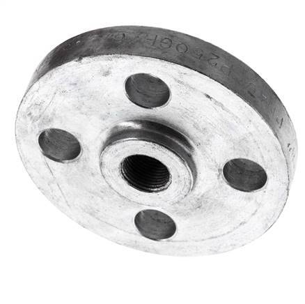 Threaded Flange DN10-PN40 Rp 3/8'' Zinc-Plated Steel DIN 2567 And EN 1092-1 (Type 13)