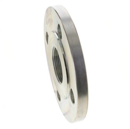 Threaded Flange DN40-PN40 Rp 1-1/2'' Zinc-Plated Steel DIN 2567 And EN 1092-1 (Type 13)