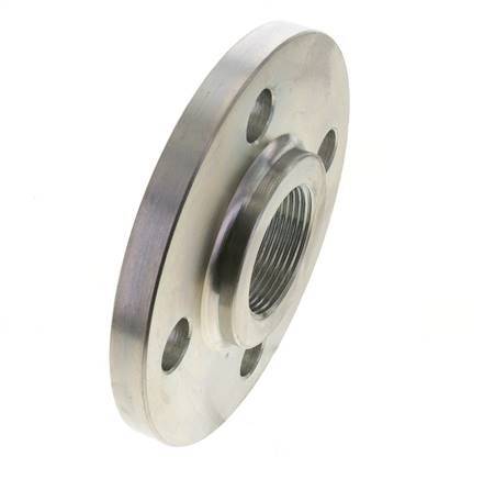 Threaded Flange DN40-PN40 Rp 1-1/2'' Zinc-Plated Steel DIN 2567 And EN 1092-1 (Type 13)