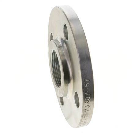 Threaded Flange DN40-PN40 Rp 1-1/2'' Zinc-Plated Steel DIN 2567 And EN 1092-1 (Type 13)