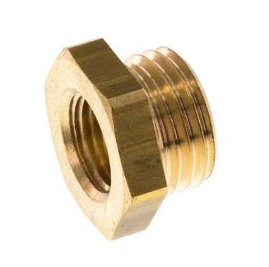Niple reductor de latón M14x1.5 macho x M10x1 hembra 16bar (232psi) [2 piezas]