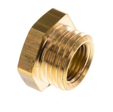 Niple reductor de latón M14x1.5 macho x M10x1 hembra 16bar (232psi) [2 piezas]