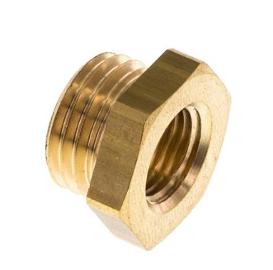 Niple reductor de latón M14x1.5 macho x M10x1 hembra 16bar (232psi) [2 piezas]