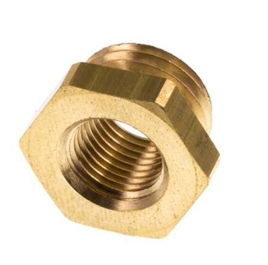 Niple reductor de latón M14x1.5 macho x M10x1 hembra 16bar (232psi) [2 piezas]