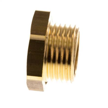 Niple reductor de latón M18x1.5 macho x M14x1.5 hembra 16bar (232psi) [2 piezas]