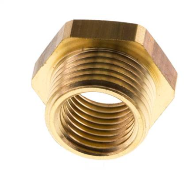 Niple reductor de latón M18x1.5 macho x M14x1.5 hembra 16bar (232psi) [2 piezas]