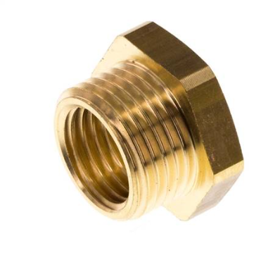 Niple reductor de latón M18x1.5 macho x M14x1.5 hembra 16bar (232psi) [2 piezas]