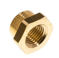 Niple reductor de latón M18x1.5 macho x M14x1.5 hembra 16bar (232psi) [2 piezas]