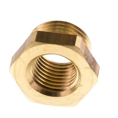 Niple reductor de latón M18x1.5 macho x M14x1.5 hembra 16bar (232psi) [2 piezas]