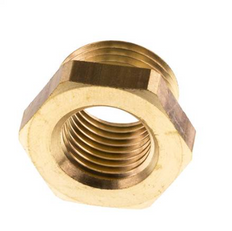 Niple reductor de latón M18x1.5 macho x M14x1.5 hembra 16bar (232psi) [2 piezas]