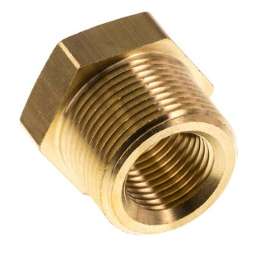 Niple reductor de latón M24x1.5 macho x M16x1.5 hembra 16bar (232psi)