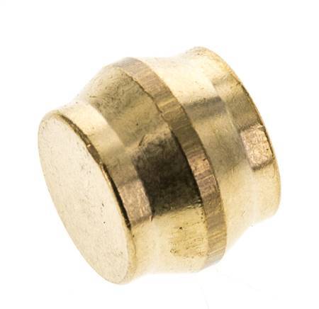 tapón de cierre de latón de 15 mm para racores de anillo de compresión 82 bar DIN EN 1254-2